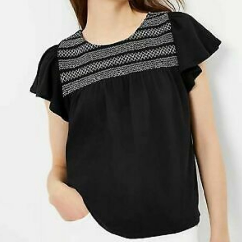 NWT LOFT smocked top